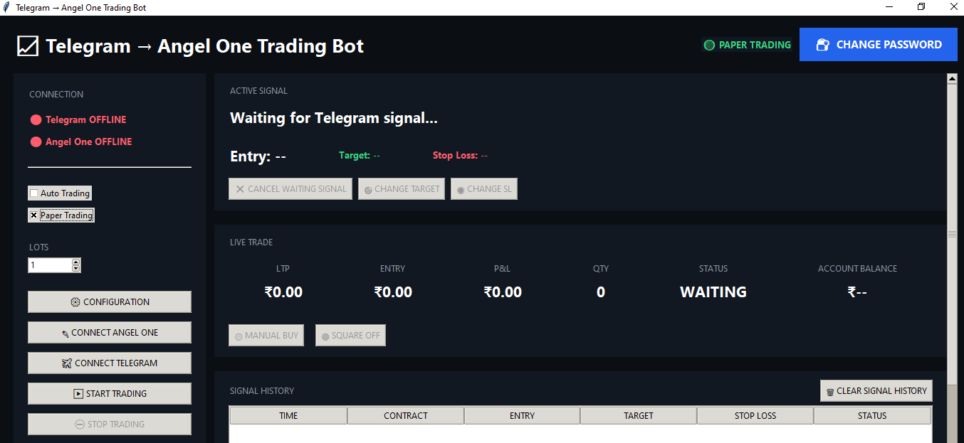 Telegram Signal Trading Bot For Angel